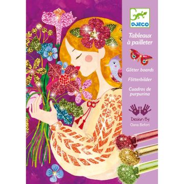 Djeco 4 GLITZERBILDER Blumenduft (6 Jahre+)