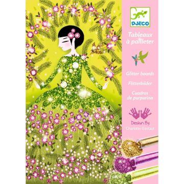 Djeco 4 GLITZERBILDER Flitterkleider (6 Jahre+)