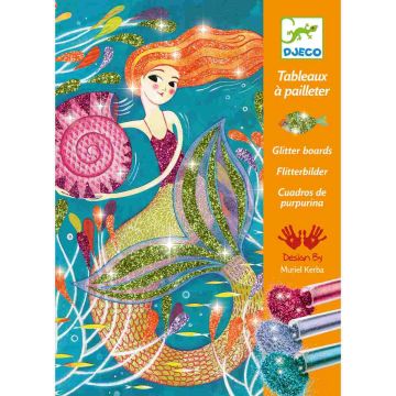 Djeco 4 GLITZERBILDER Meerjungfrauen (6 Jahre+)