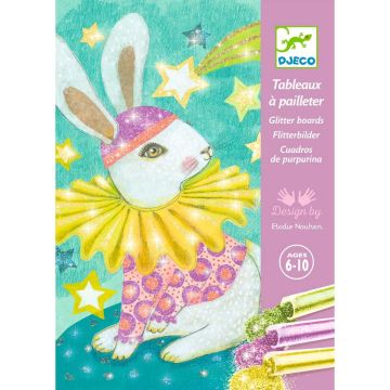 Djeco 4 Sand Pictures with Glitter MAGICAL ANIMALS
