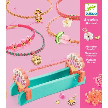 Djeco Jewelry CRAFT KIT Macramé Bracelets Pink (8 years+)