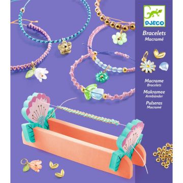 Djeco Jewelry CRAFT KIT Macramé Bracelets Blue (8 years+)