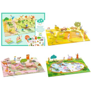 Djeco Stand-Up Stickers FARM