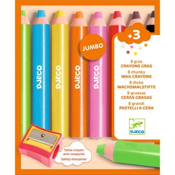 Djeco 8 WAX CRAYONS (3 years+)