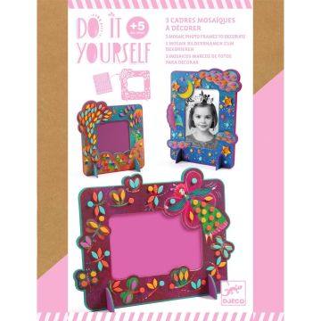 Djeco DIY BASTELSET 3 Mosaik Bilderrahmen "Feen" (5 Jahre+)