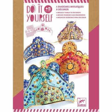 Djeco DIY BASTELSET 4 Diademe "Mosaik" (5 Jahre+)