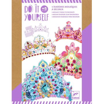 Djeco DIY BASTELSET 4 Diademe "Mosaik" Prinzessin (5 Jahre+)