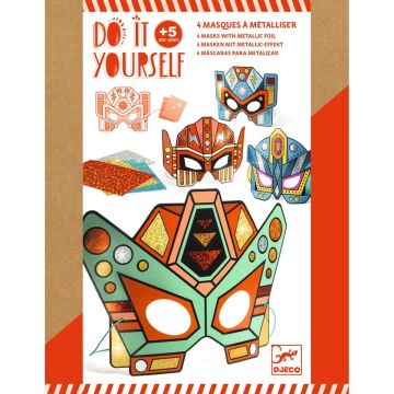 Djeco DIY BASTELSET 4 Masken "Super-Roboter" (5 Jahre+)