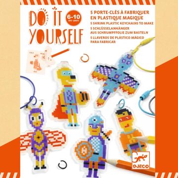 Djeco DIY BASTELSET "Pixel Kunst" Helden (6 Jahre+)