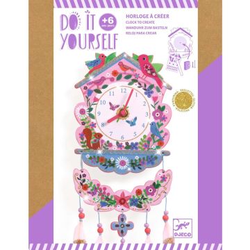 Djeco DIY BASTELSET Wanduhr "Kuckuck" Vögel (6 Jahre+) 