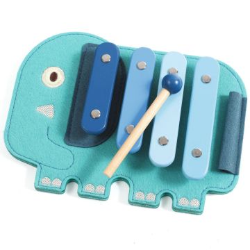 Djeco XYLOPHONE for Kids Felt & Wood Elephant
