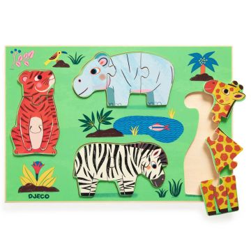 Djeco Wooden Puzzle COUCOU TIGRE