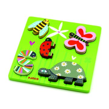 Djeco Holzsteckpuzzle Tierkinder