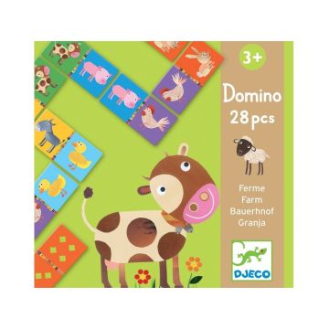 Djeco learning game Domino FARM ANIMALS