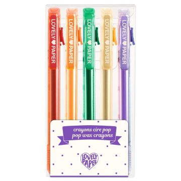 Djeco Lovely Paper 5 WACHSMALSTIFTE Pop (6 Jahre+)