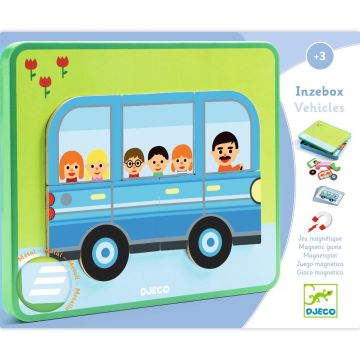 Djeco MAGNETSPIEL "Inzebox" Fahrzeuge (3 Jahre+)