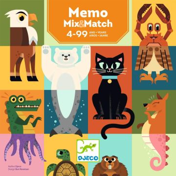 Djeco MEMORY GAME "Mix & Match" Animals (4 years+)