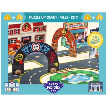 Djeco PUZZLE für SPIELZEUGAUTOS Stadt & Straße Crazy Motors (27 Teile)