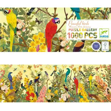 Djeco PUZZLE GALERIE Friedliche Vögel (1000 Teile)