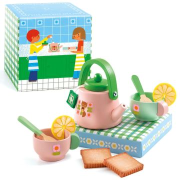 Djeco ROLE-PLAY TEA SET for Play Kitchens "P'ti" (4 years+)
