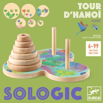 Djeco Sologic Logic Game TOUR D'HANOI