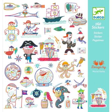 Djeco 160 STICKER Piraten