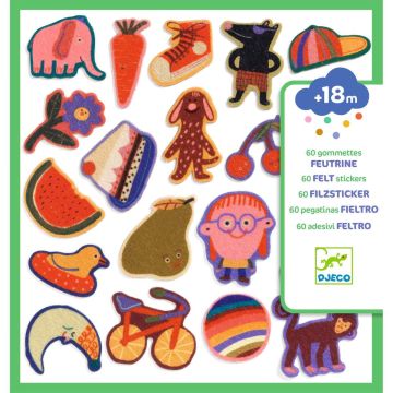 Djeco 60 FILZSTICKER "Einfach Witzig" (18M+)