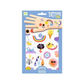 Djeco Tattoos WEATHER EMOJIS