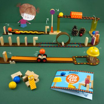 Djeco ZIG & GO Domino Rennstrecke Junior "Magic" (45 Teile) 