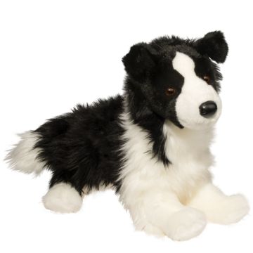 Douglas Toys PLUSH TOY DOG Border Collie Chase Lying Down (41 cm)