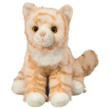 Douglas Toys PLUSH TOY CAT Adele Orange Striped Sitting (23 cm)