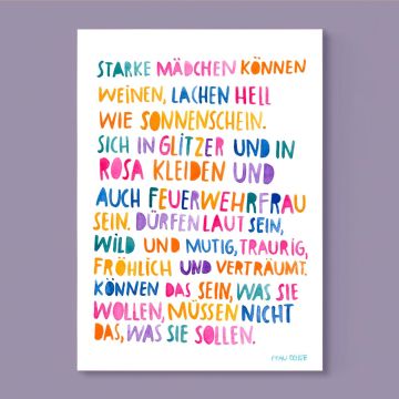 Frau Ottilie POSTER "Starke Mädchen" (DIN A4)