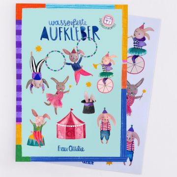 Frau Ottilie Dishwasher-Safe Stickers RABBITS IN THE CIRCUS