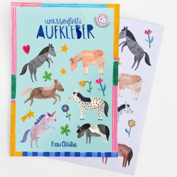 Frau Ottilie Dishwasher-Safe Stickers HORSES
