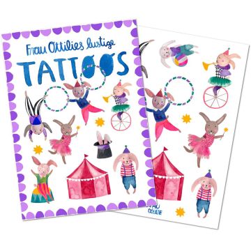 Frau Ottilie Tattoos RABBITS IN THE CIRCUS