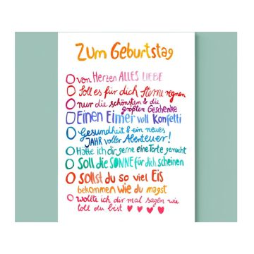 Frau Ottilie Postkarte GEBURTSTAGSWÜNSCHE 