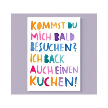 Frau Ottilie Postkarte KOMMST DU MICH BESUCHEN?