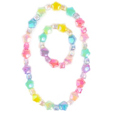 Great Pretenders Kinderschmuck HALSKETTE & ARMBAND Regenbogen Stern 