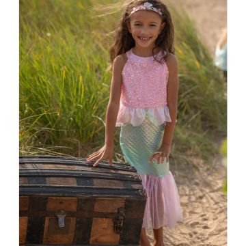 Great Pretenders MERMAID COSTUME "Misty Pink/Mint" (5-6 years)