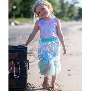 Great Pretenders MEERJUNGFRAU ROCK mit Haarclip "Bling Bling mint" (4-6 Jahre)