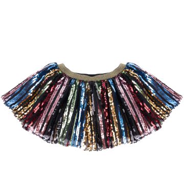 Great Pretenders Kostüm Accessoire ROCK mit Pailletten Regenbogen (4-6 Jahre)