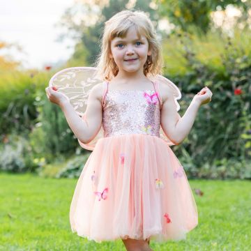 Great Pretenders Kostüm SCHMETTERLING KLEID pfirsich (5-6 Jahre)