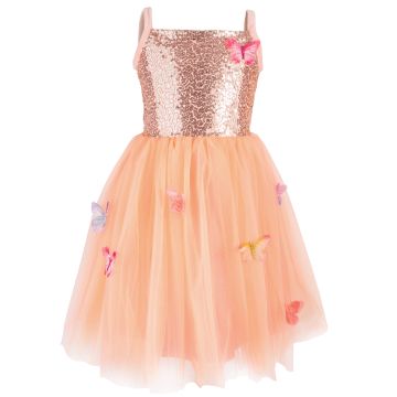 Great Pretenders Kostüm SCHMETTERLING KLEID pfirsich (7-8 Jahre)