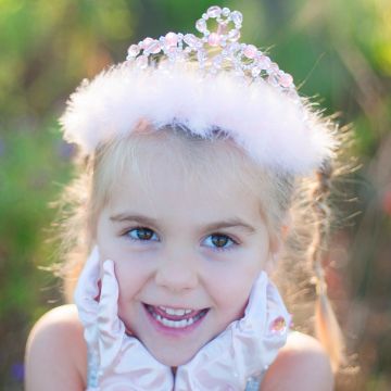 Great Pretenders TIARA with Pearls and Plush Pink/Silver