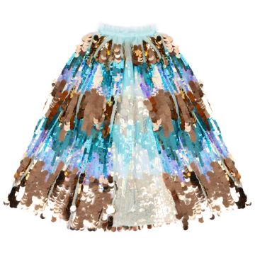 Great Pretenders UMHANG mit Pailletten "The 5th Avenue" blau (4-6 Jahre)