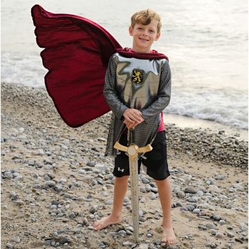 Great Pretenders RITTER KOSTÜM mit Umhang Silber (5-6 Jahre)