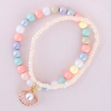 Great Pretenders Kinderschmuck ARMBAND Muschel Pastell