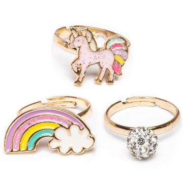Great Pretenders Boutique RING Set Rainbow Unicorn
