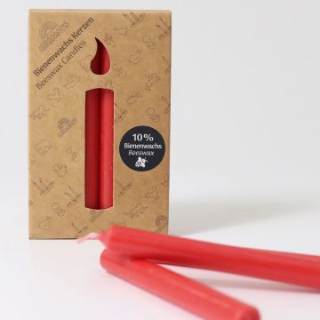 GRIMM'S Birthday Ring CANDLES Red (12 Pcs)