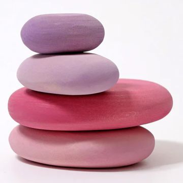 GRIMM'S Wooden Building Set FLAMINGO PEBBLES